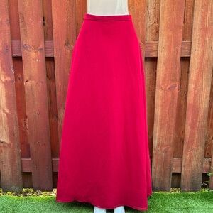 Elegant Red Maxi Skirt Size 10